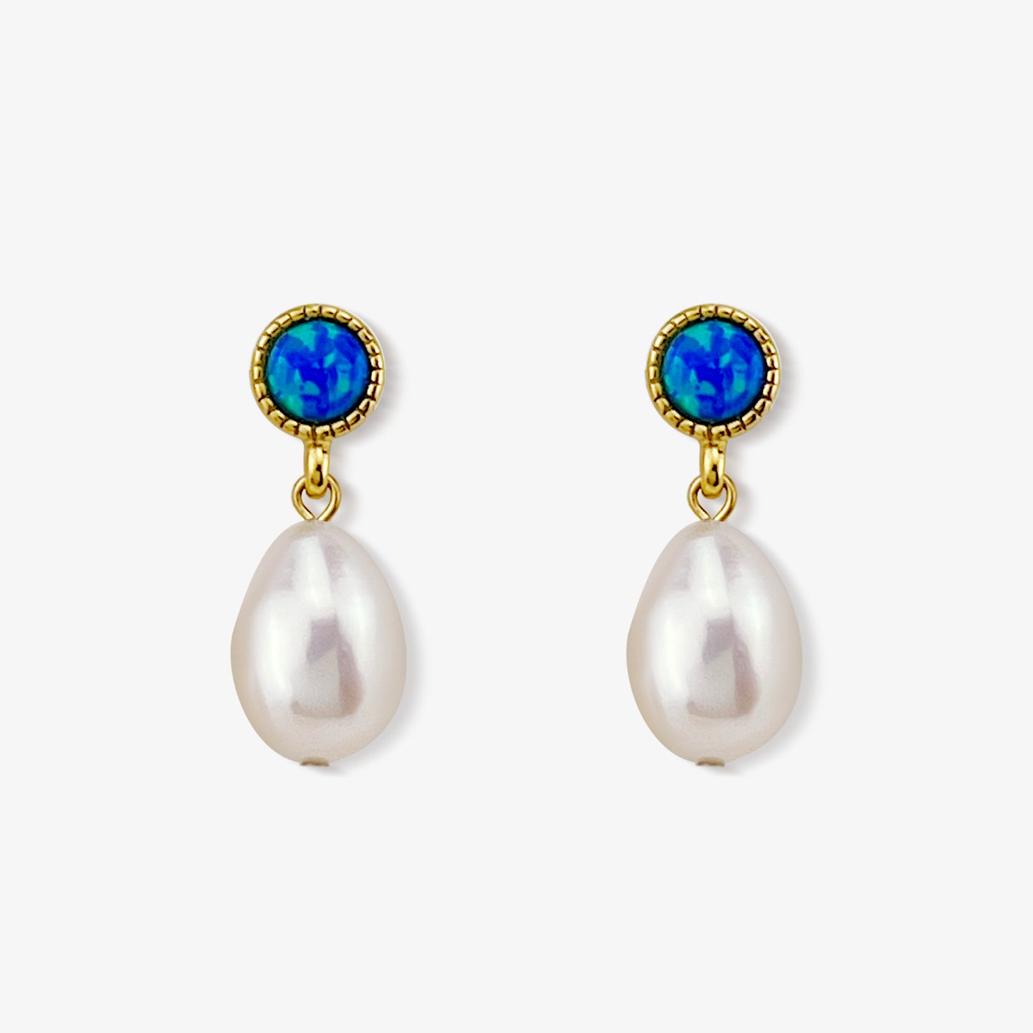 Blue Opal Earrings