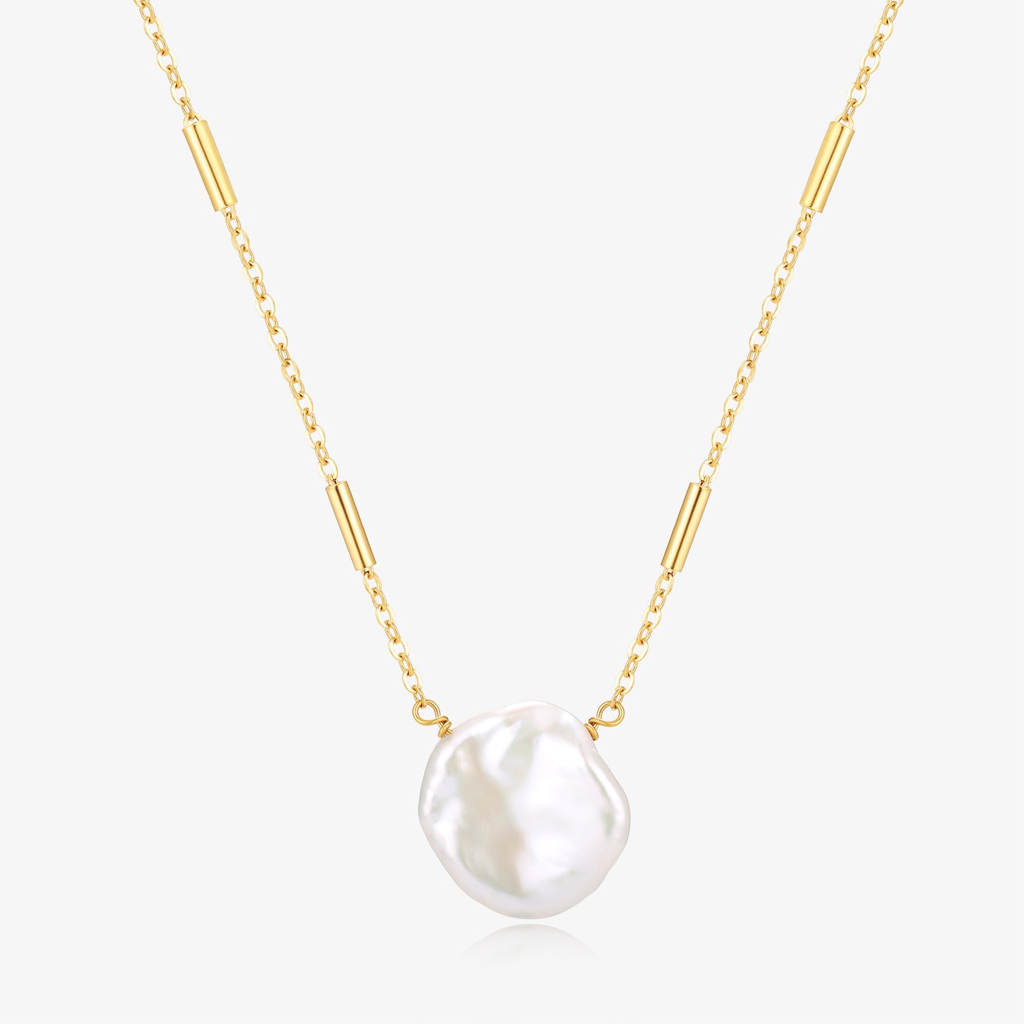 Big Patel Pearl Elegant Gold and Silver Chain Necklaces