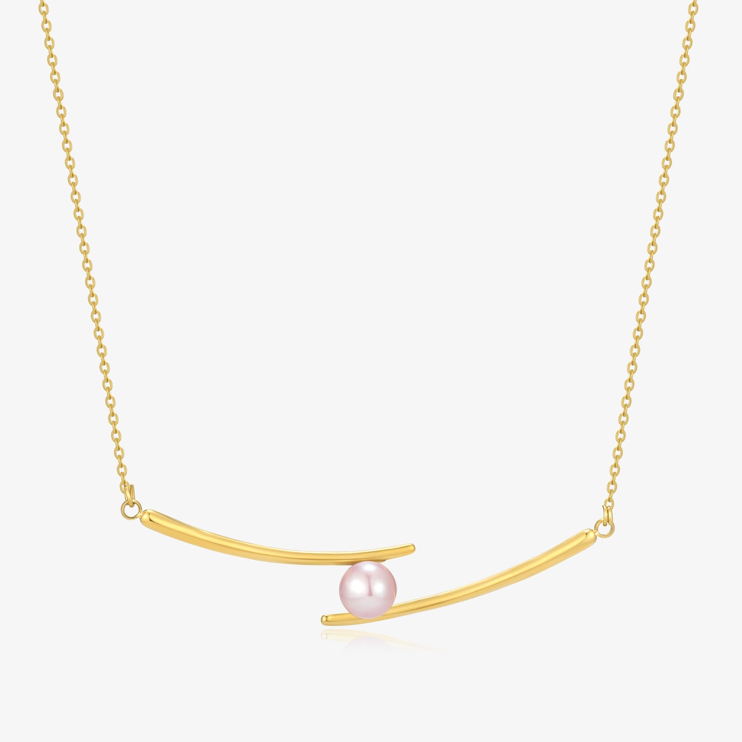 Double Stick Design Freshwater Pearl Necklace