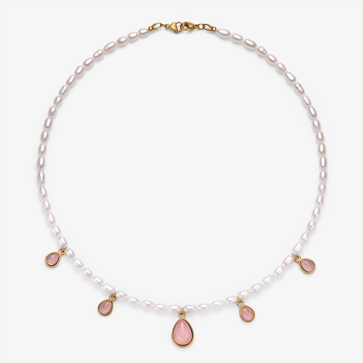 Fresh Water Pearl Necklace With Charm Pendants