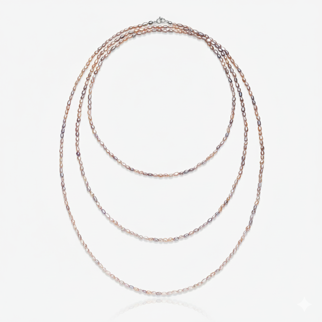 Hannah Pink Pearl Necklace