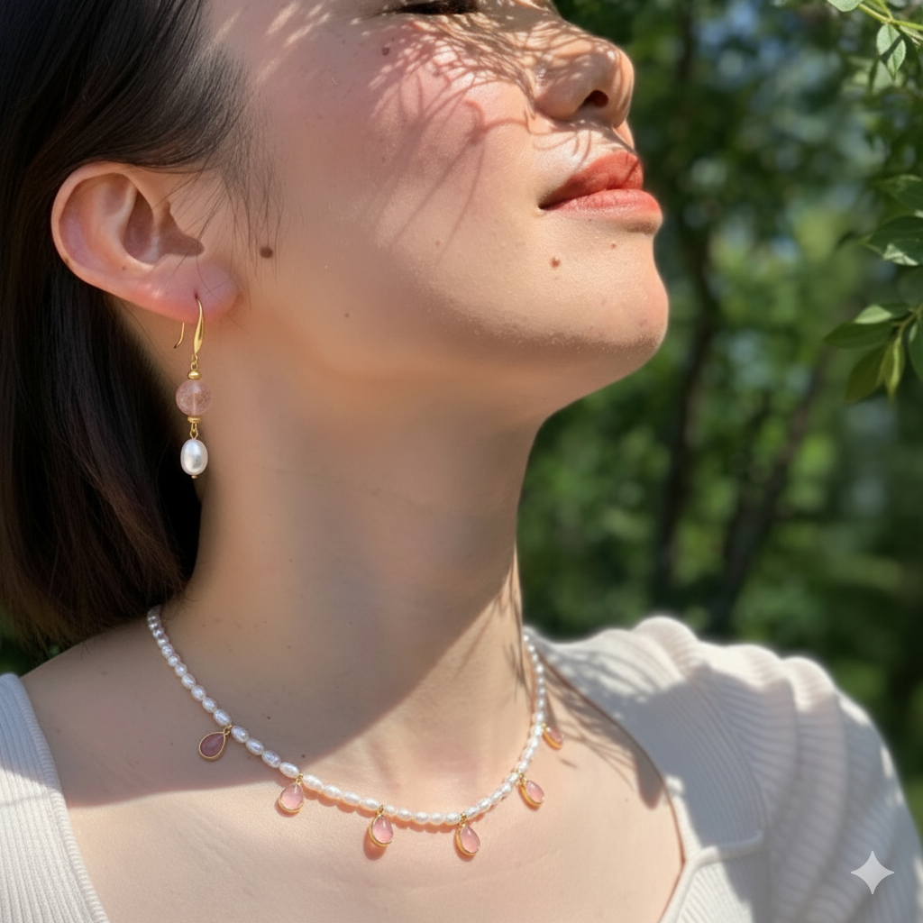 Ivy Rose Quartz Earrings