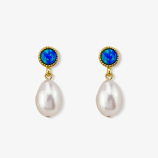 Blue Opal Earrings