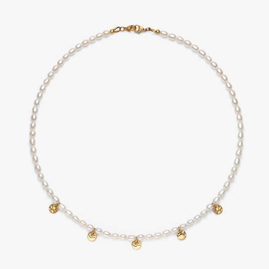 Camila Fresh Water Pearl Necklace With Charms