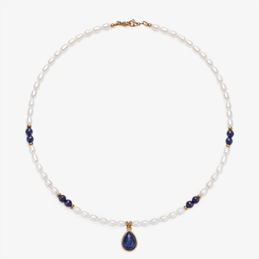 Fresh Water Pearl Necklace With Charm Pendants