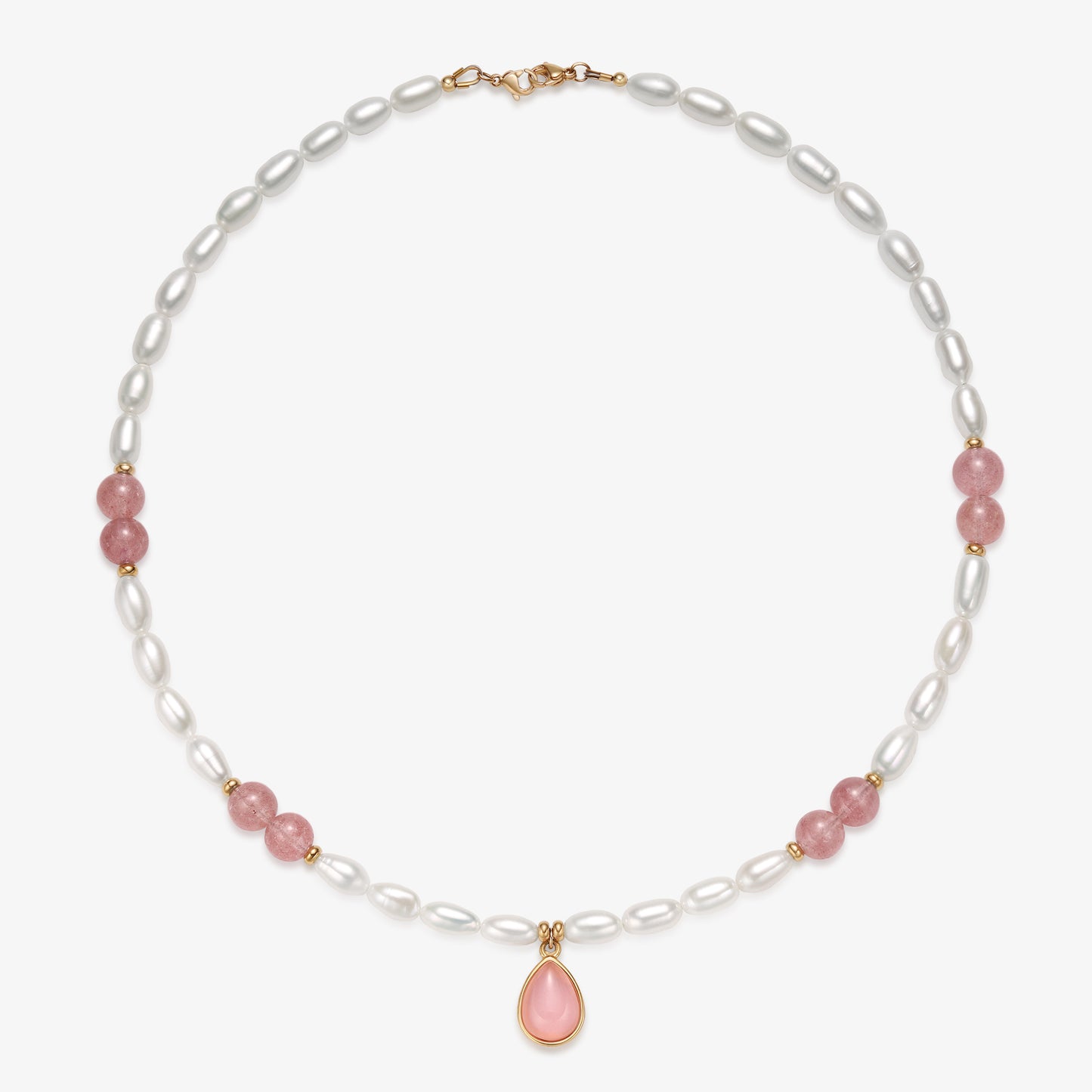 Fresh Water Pearl Necklace With Charm Pendants