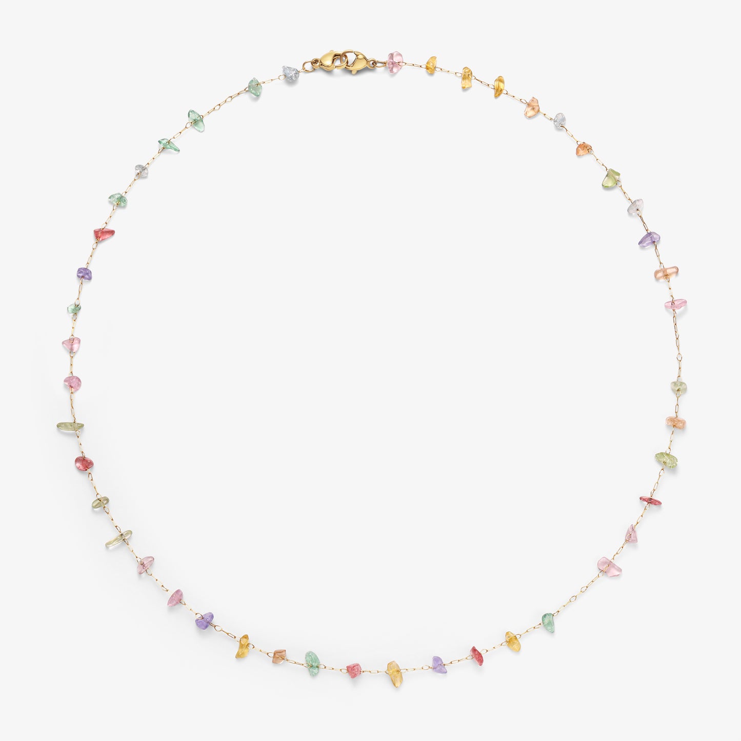 20'' Stationary Design Natural Crystal Necklace